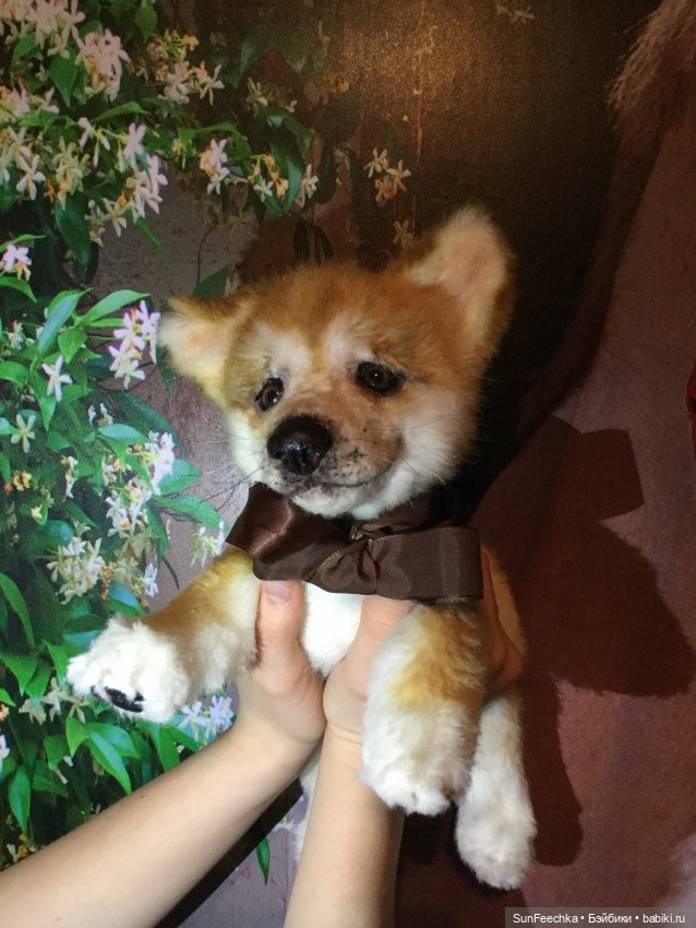 Реалистичные мягкие игрушки в стиле натюр. К нам приехал второй щенок