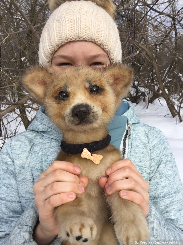 Реалистичные мягкие игрушки в стиле натюр. К нам приехал второй щенок (фото 5)