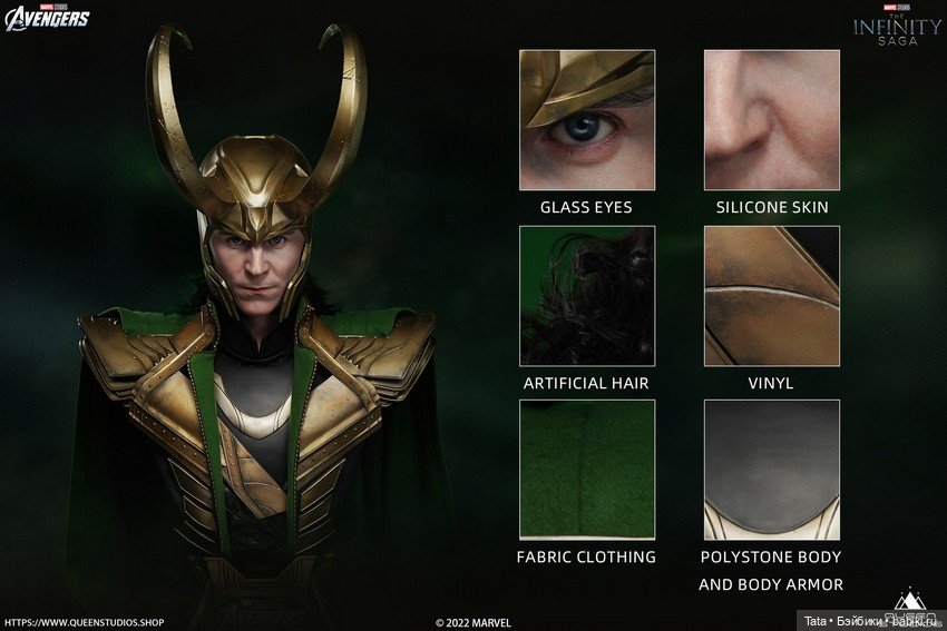 Queen Studios представили новую версию полноразмерного бюста Локи (фото 3)