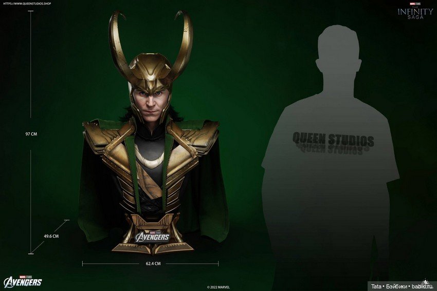 Queen Studios представили новую версию полноразмерного бюста Локи (фото 6)