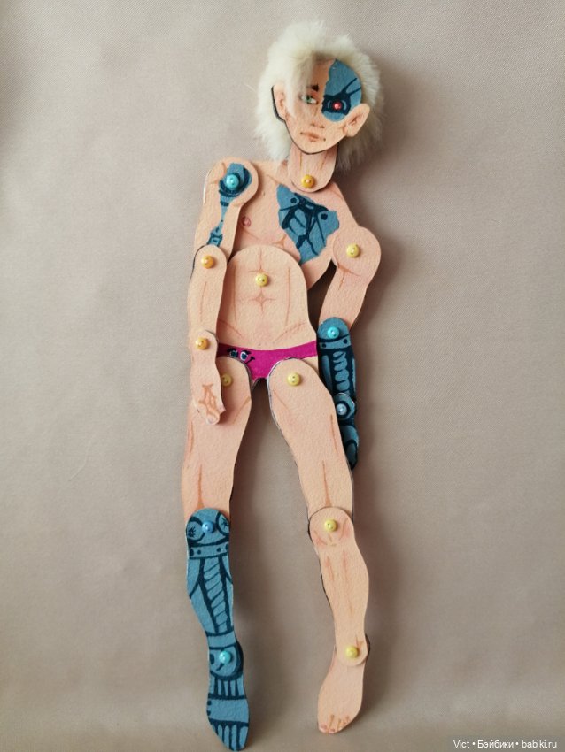 Картонный Константин — Авторские куклы из дерева (фото 4)