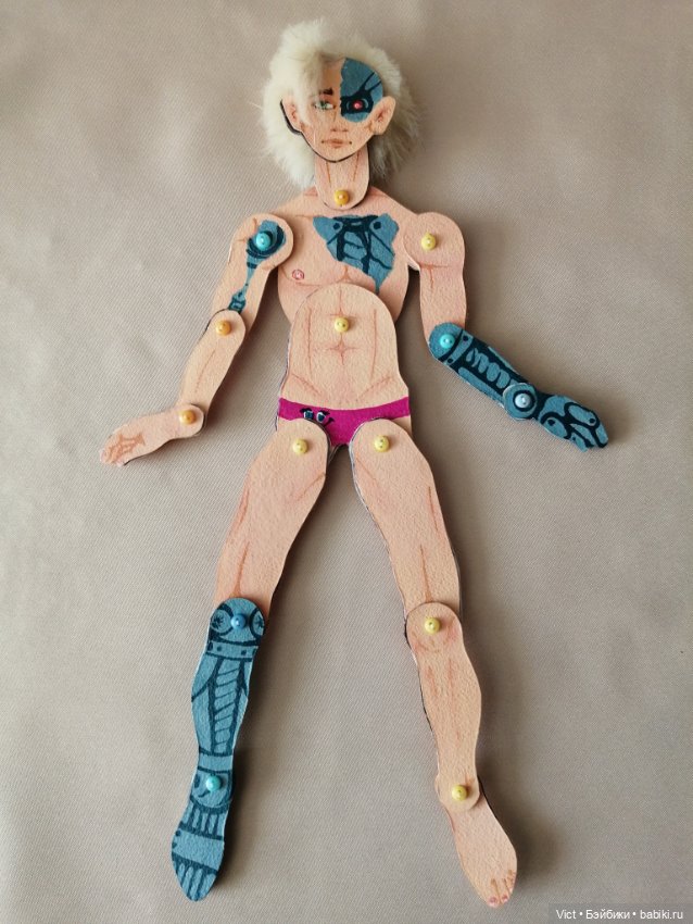 Картонный Константин — Авторские куклы из дерева