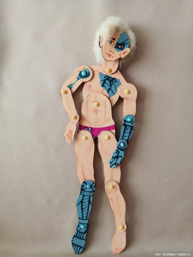 Картонный Константин — Авторские куклы из дерева (фото 7)