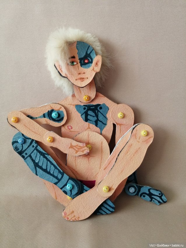 Картонный Константин — Авторские куклы из дерева (фото 6)