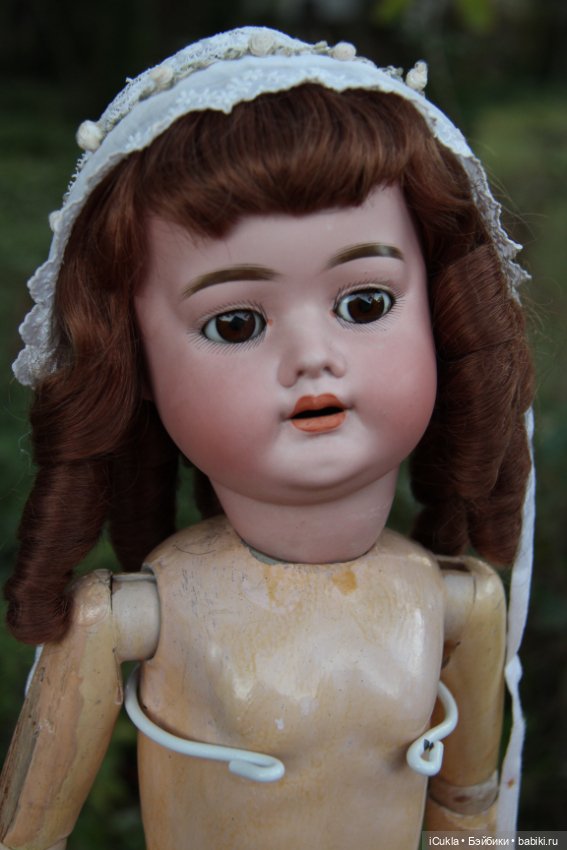 Новенькая антикварная German Bisque Doll by Schoenau Hoffmeister 25"