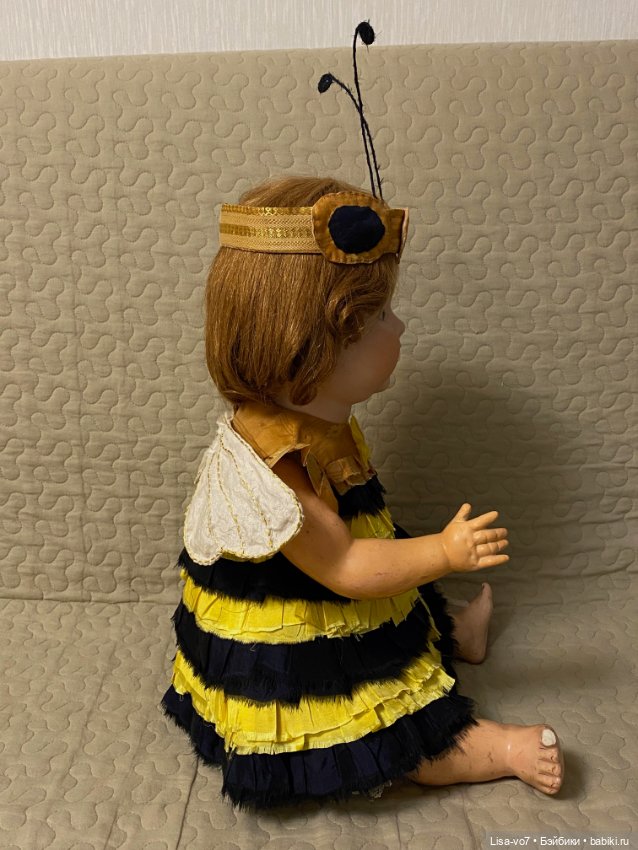 Карнавальный костюм Пчелка для антикварной куклы (фото 7)
