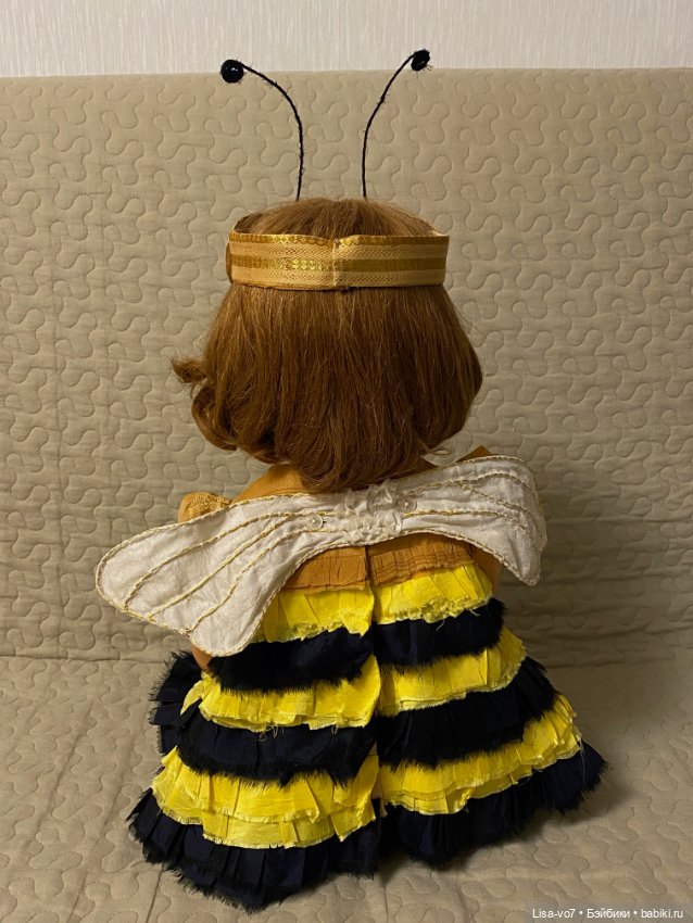 Карнавальный костюм Пчелка для антикварной куклы (фото 6)