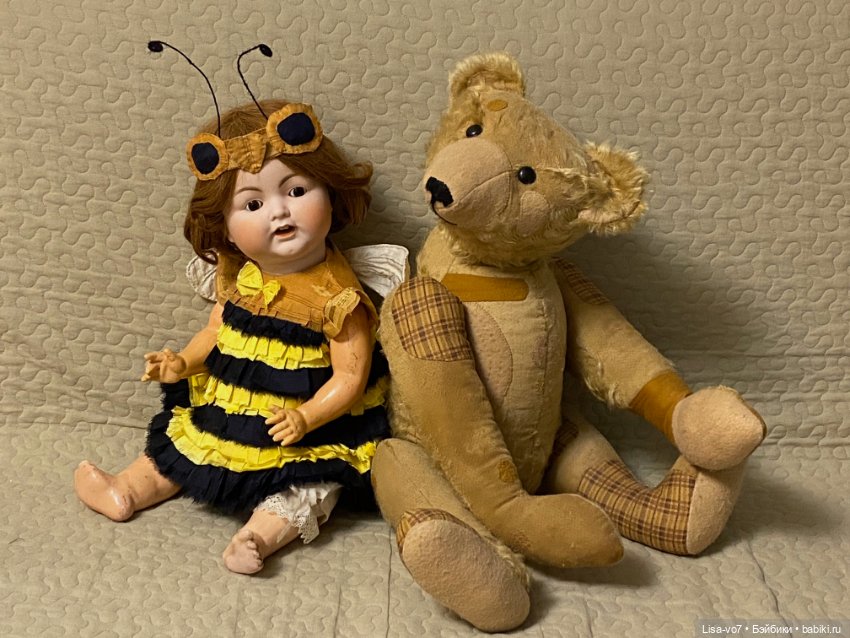 Карнавальный костюм Пчелка для антикварной куклы (фото 2)