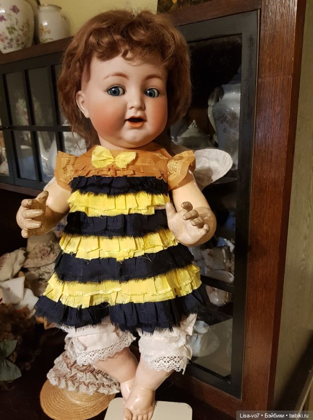 Карнавальный костюм Пчелка для антикварной куклы (фото 10)