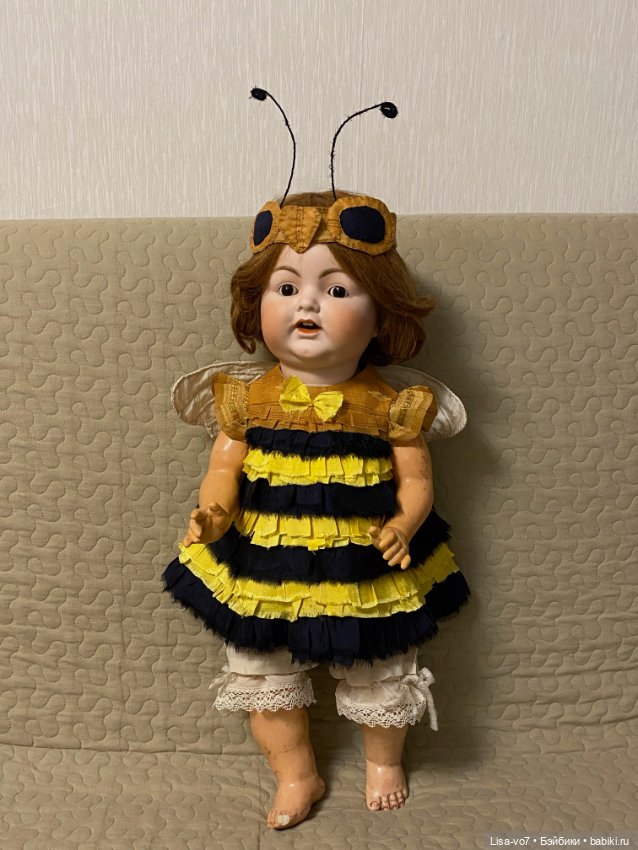 Карнавальный костюм Пчелка для антикварной куклы (фото 3)
