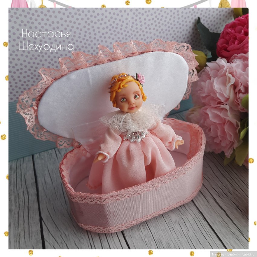 Интерьерная кукла ручной работы в винтажном стиле (фото 4)