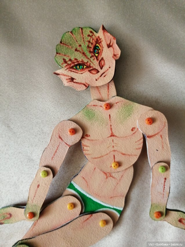 Картонный Дракон — Авторские куклы из дерева (фото 5)