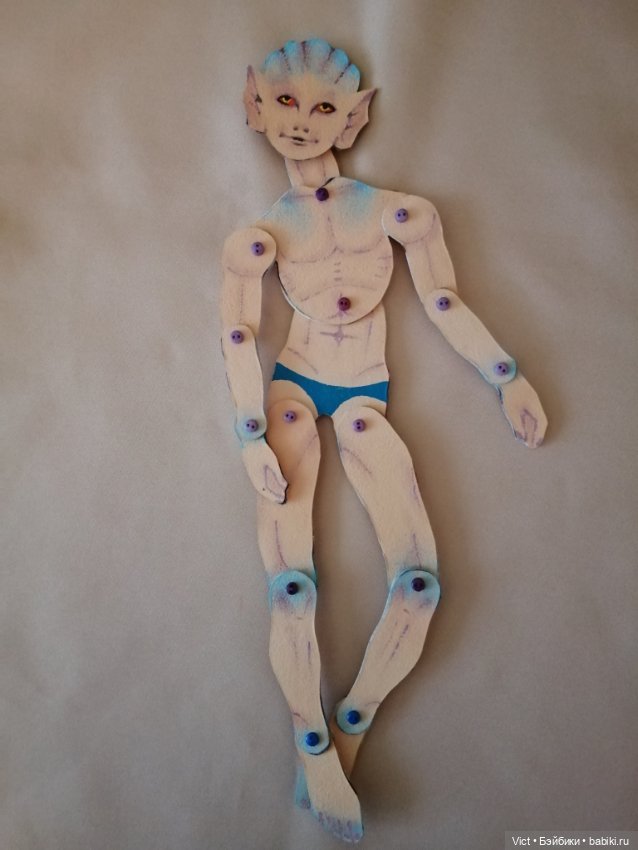 4 картонных парня — Авторские куклы из дерева