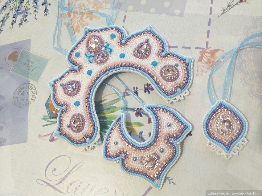 Кокошник оплечье и накосник для кукол На заре (фото 6)