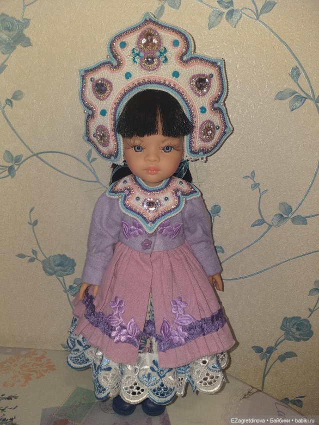 Кокошник оплечье и накосник для кукол На заре (фото 2)