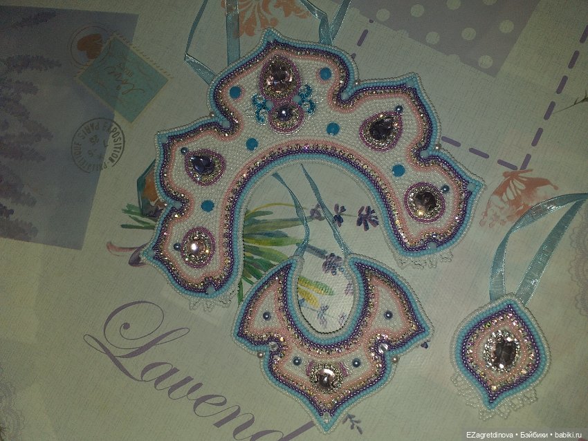 Кокошник оплечье и накосник для кукол На заре (фото 8)