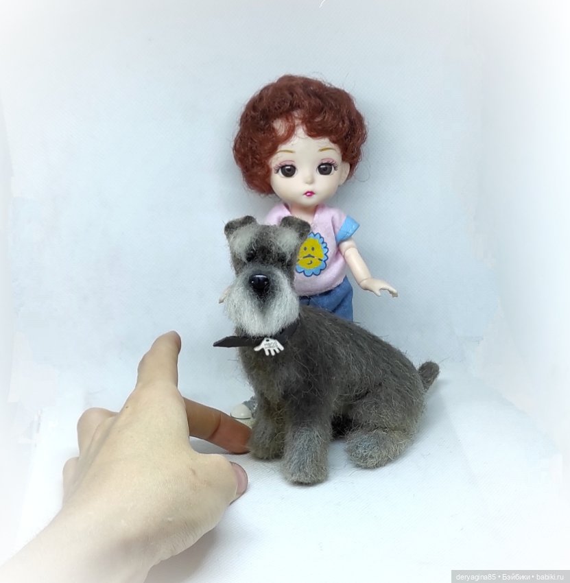 Миттельшнауцер — Валяные игрушки из шерсти: сухое валяние (фото 9)