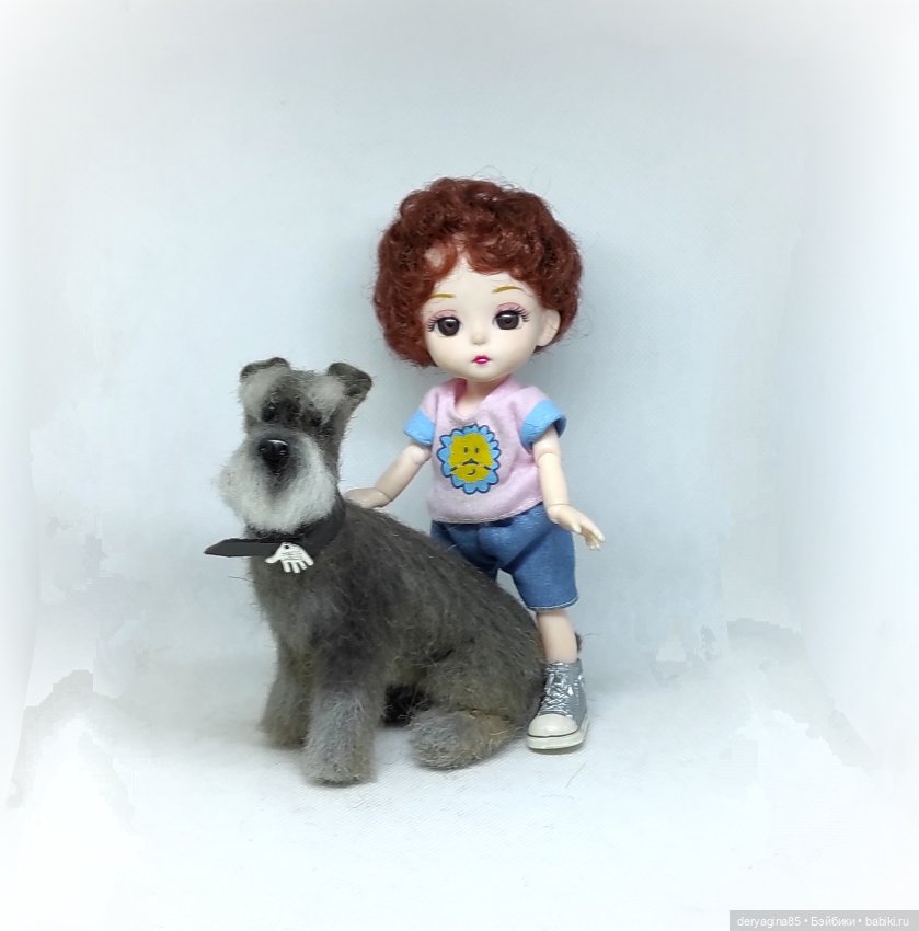 Миттельшнауцер — Валяные игрушки из шерсти: сухое валяние (фото 5)