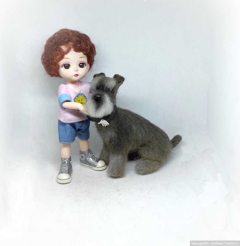 Миттельшнауцер — Валяные игрушки из шерсти: сухое валяние (фото 2)