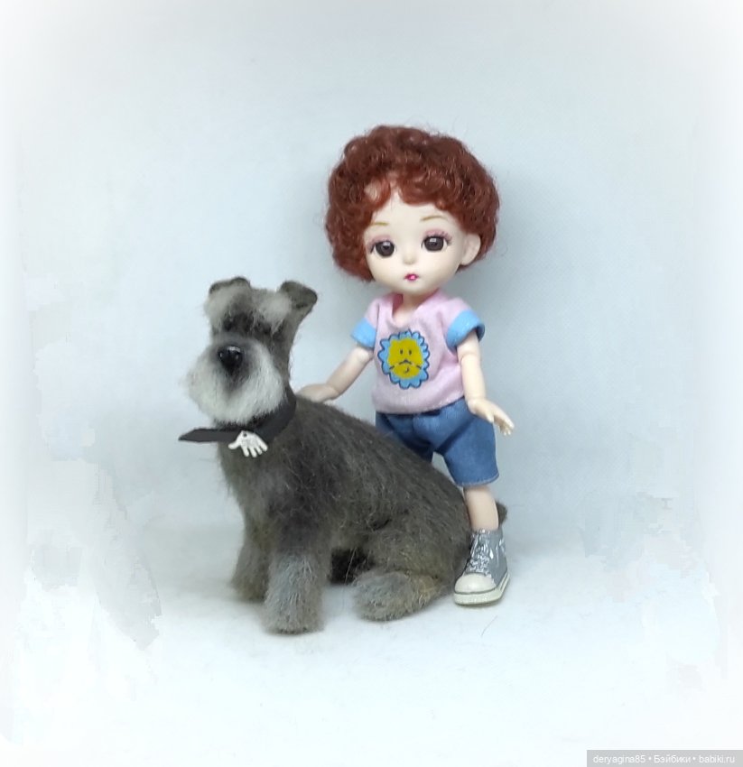 Миттельшнауцер — Валяные игрушки из шерсти: сухое валяние (фото 6)