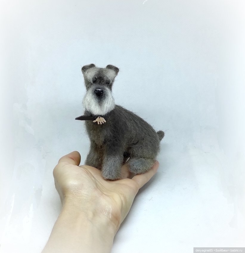 Миттельшнауцер — Валяные игрушки из шерсти: сухое валяние (фото 10)