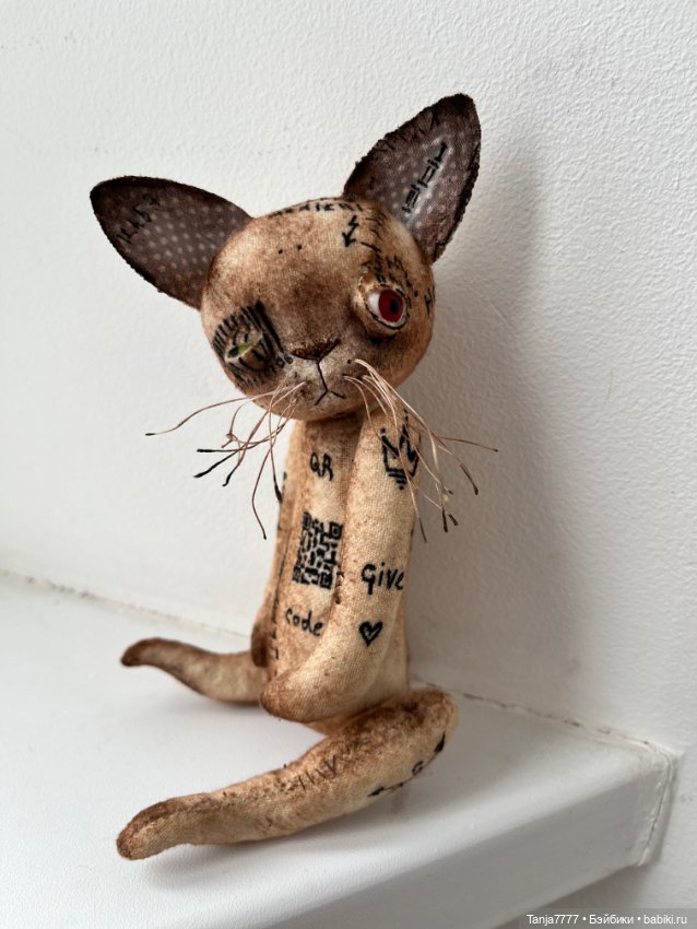 Сумасшедший кот, QR-cat — Авторские мишки Тедди и друзья: фото (фото 8)