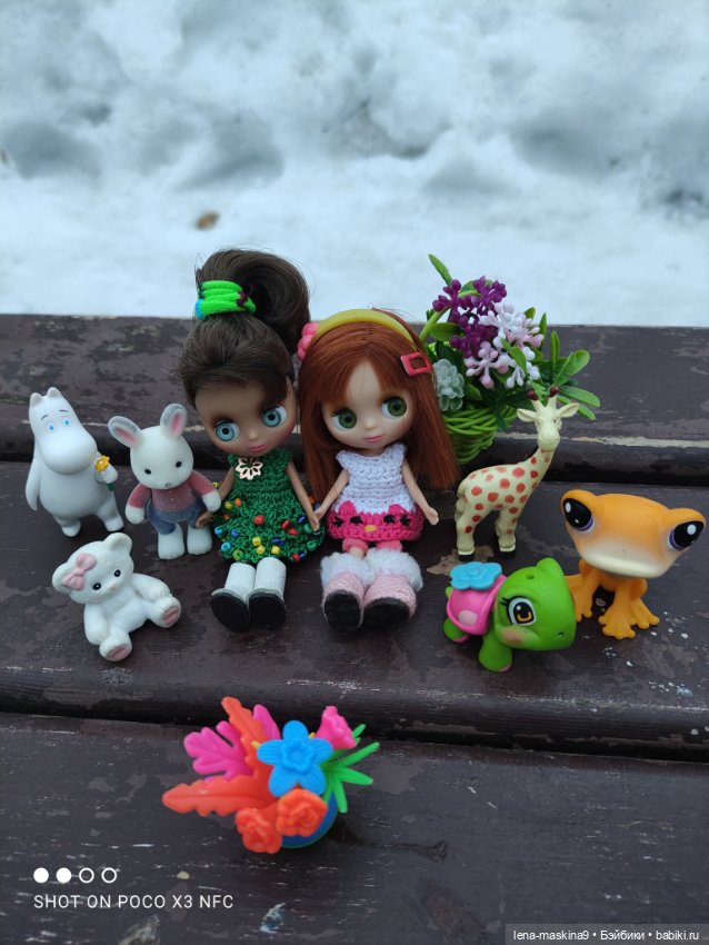 Глаша и Маша в лесу — Petite Blythe и LPS (Hasbro): Мини Блайз