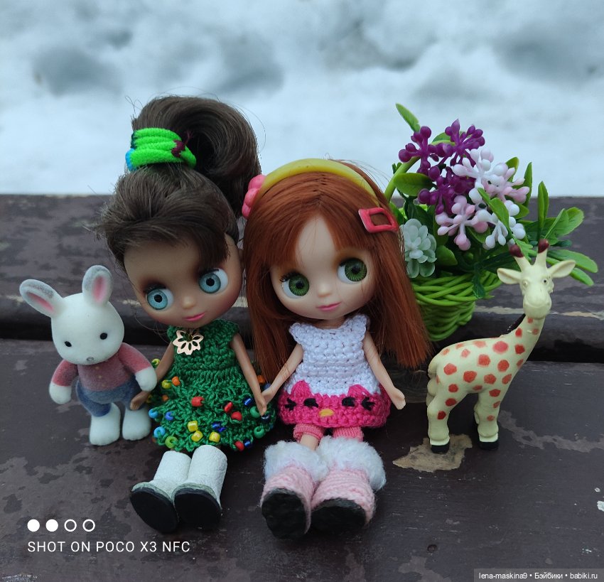 Глаша и Маша в лесу — Petite Blythe и LPS (Hasbro): Мини Блайз