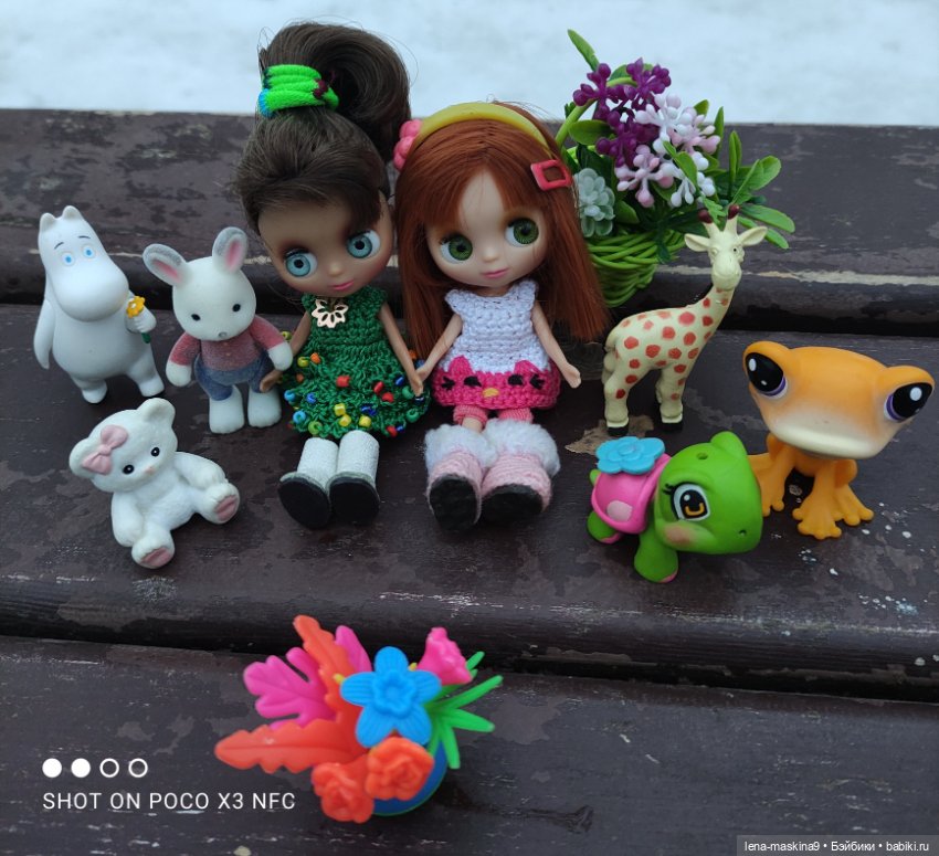 Глаша и Маша в лесу — Petite Blythe и LPS (Hasbro): Мини Блайз