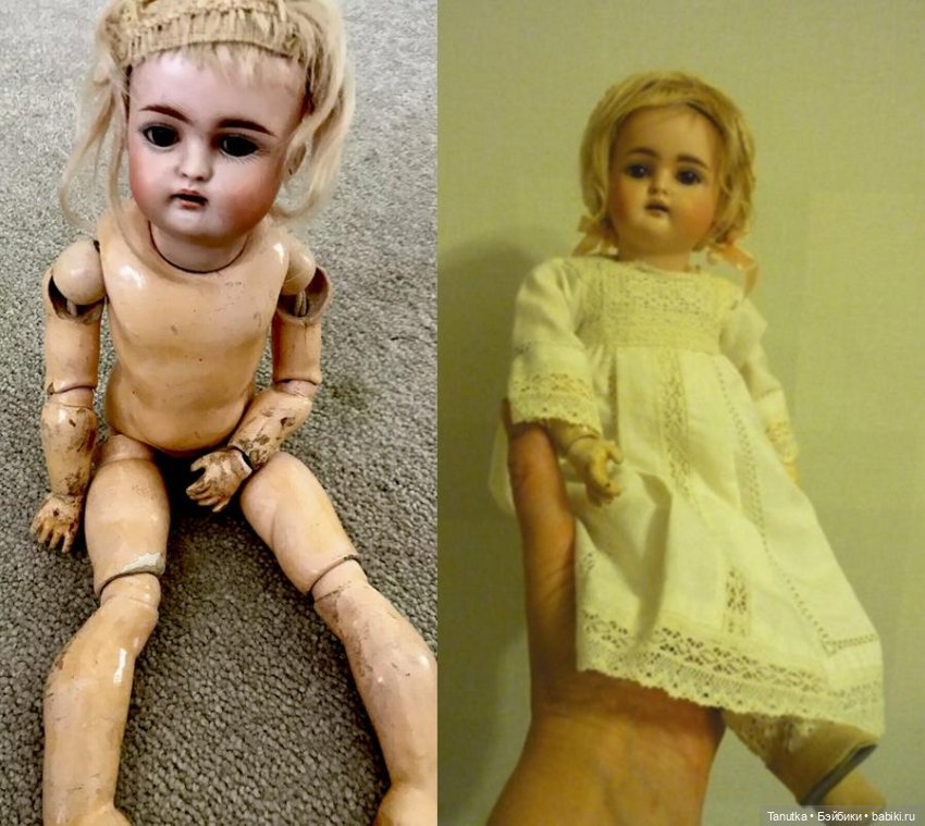 Антикварная кукла. До и после