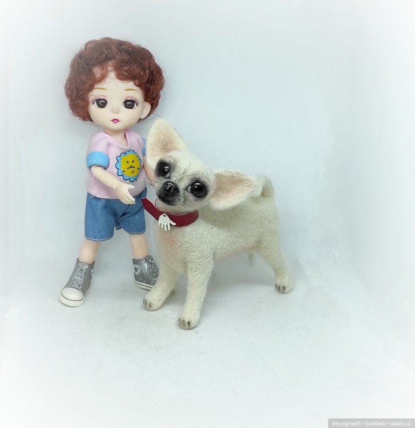 Чихуахуа — Валяные игрушки из шерсти: сухое валяние (фото 4)