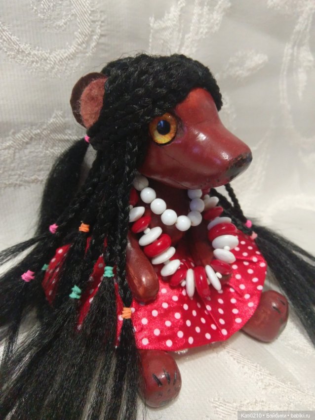 Деревянная клоунесса-медвежонок (фото 8)
