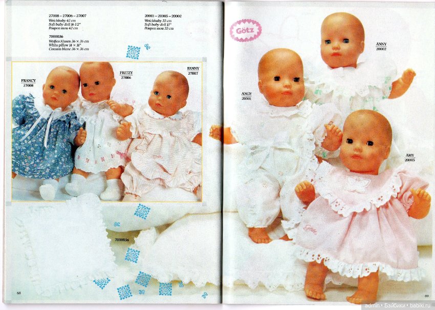 Gotz. Каталог 1991г — Куклы Gotz (Готц): Ханна