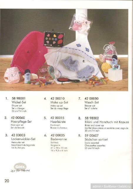 Каталоги Sylvia Natterer для Gotz 1999, 2000 и 2001 года