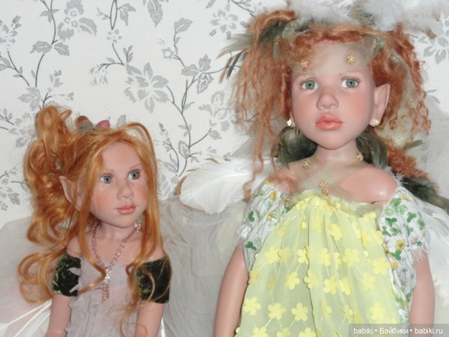 Две подружки Veronica Persica и Fragaria Vesca. Коллекционные куклы от Zwergnase (фото 5)