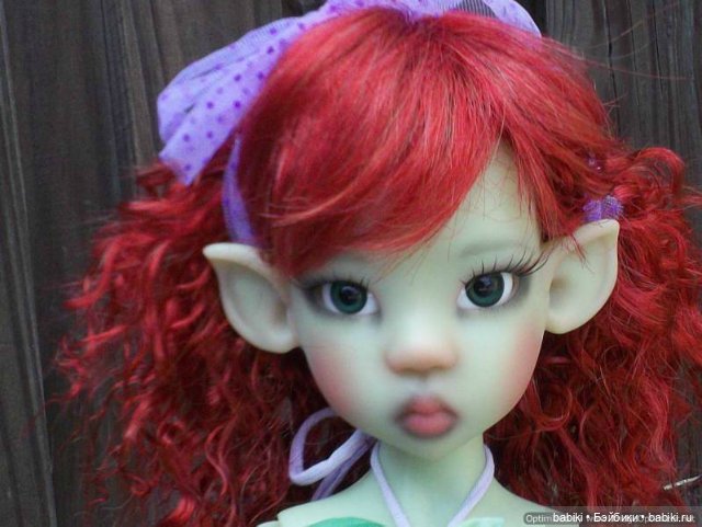 Таинственная и загадочная эльфийка Мики. Green Elf Miki by Kaye Wiggs