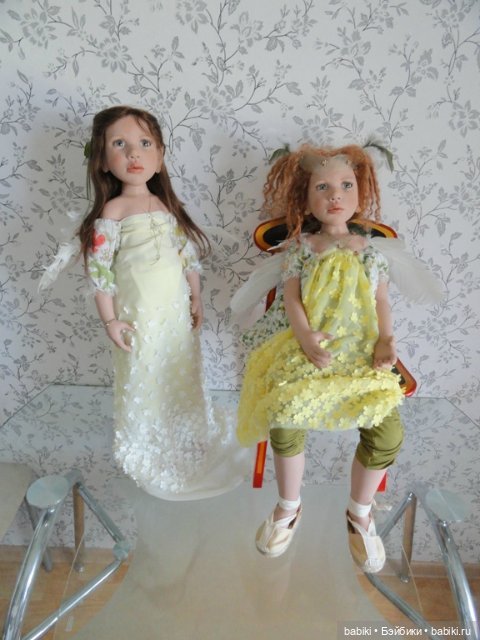 Две коллекционные куклы эльфийки Карлина (Carlina acaulis) и Вероника (Veronica persica) от Zwergnase, 2012