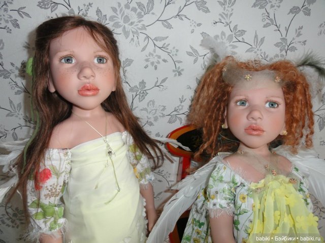 Две коллекционные куклы эльфийки Карлина (Carlina acaulis) и Вероника (Veronica persica) от Zwergnase, 2012