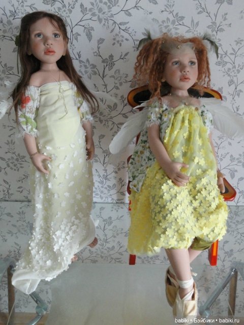 Две коллекционные куклы эльфийки Карлина (Carlina acaulis) и Вероника (Veronica persica) от Zwergnase, 2012