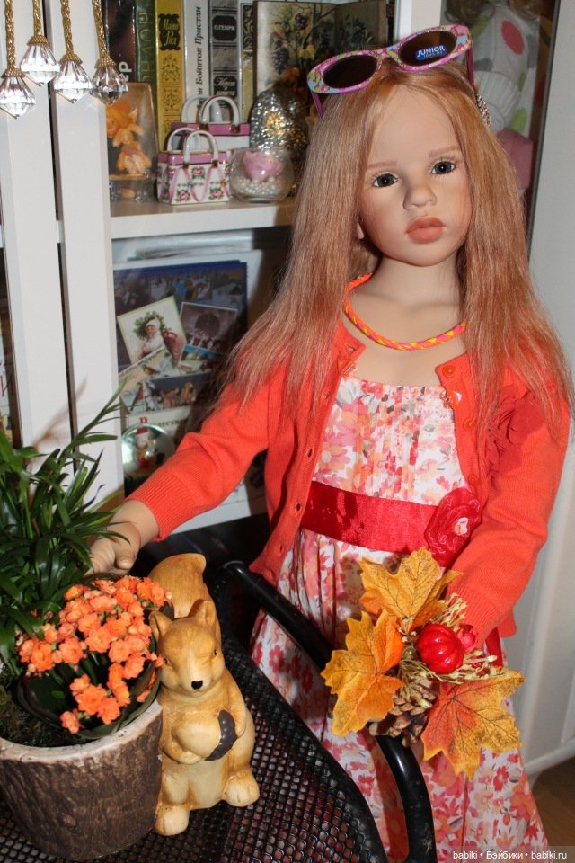 Осенняя фотосессия с цветами - Мари Элеин и Алиса