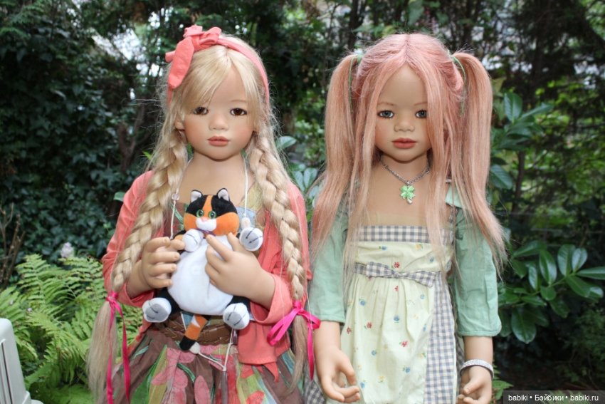 Кинья и Анна Лу в саду — Куклы Annette Himstedt (Аннетт Химстедт): коллекционные (фото 4)