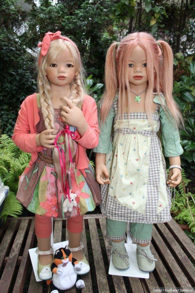 Кинья и Анна Лу в саду — Куклы Annette Himstedt (Аннетт Химстедт): коллекционные (фото 3)