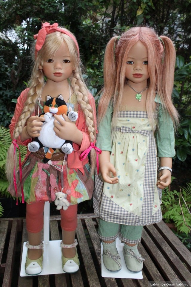 Кинья и Анна Лу в саду — Куклы Annette Himstedt (Аннетт Химстедт): коллекционные