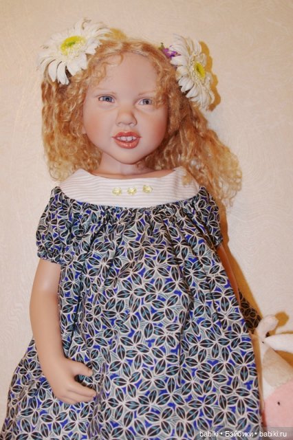 Мои мечты о лете или девочка с ромашками Lille-Marlies. Коллекционная кукла Zwergnase, 2008 (фото 4)