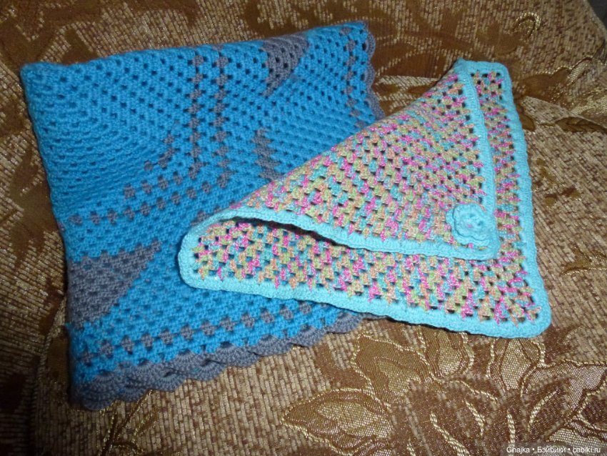 Вязаные пледы крючком для любимых кукол. Часть 1