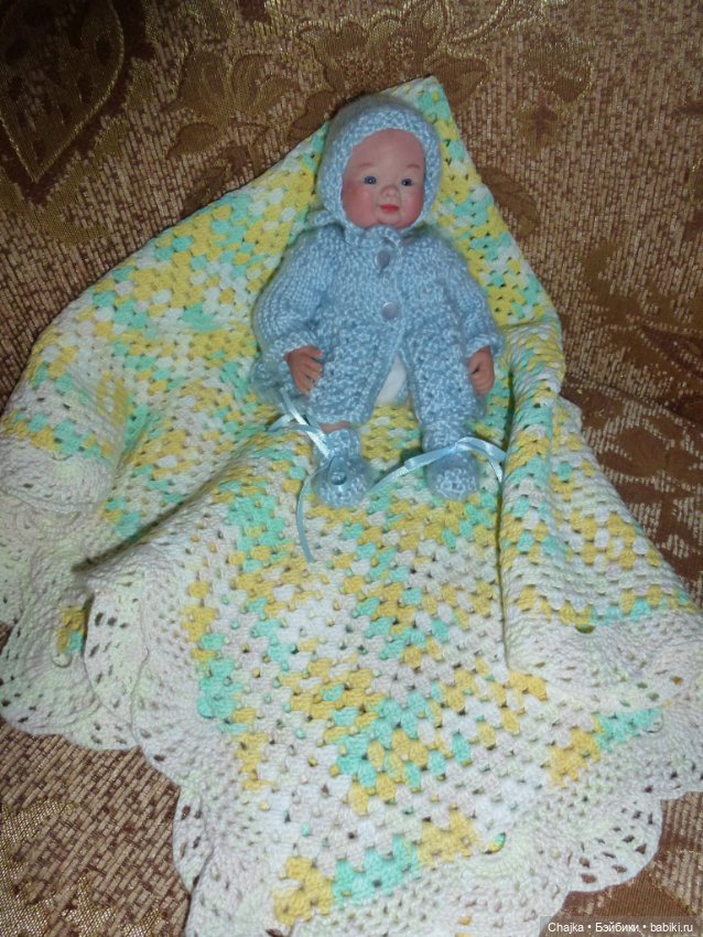 Вязаные пледы крючком для любимых кукол. Часть 1 (фото 9)