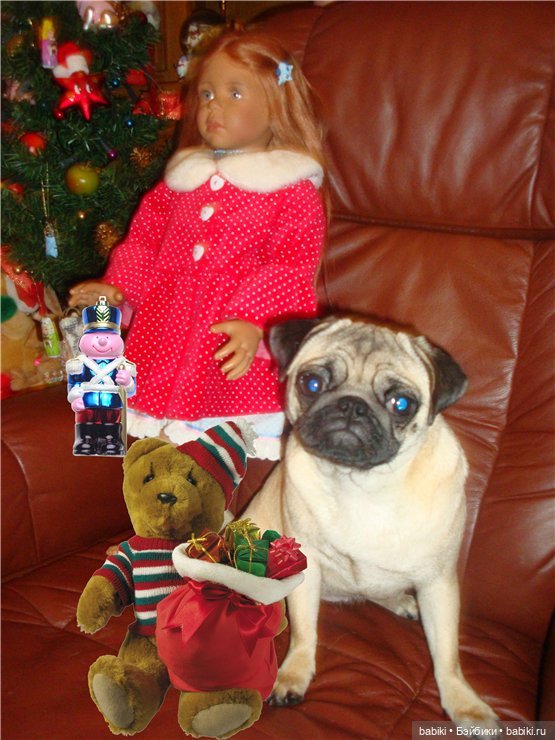 Марселина и елочка. Моя коллекционная кукла из коллекции "Luna Baby's collection" (фото 4)