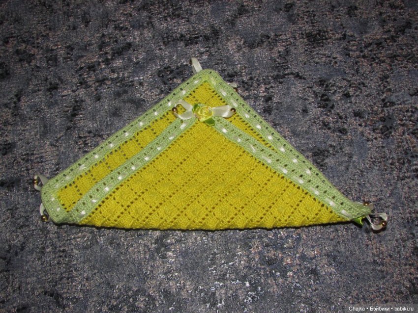 Авторский вязаный плед для куклы или медведя (фото 8)