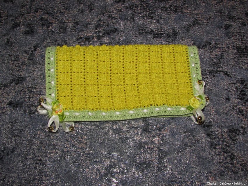 Авторский вязаный плед для куклы или медведя (фото 7)