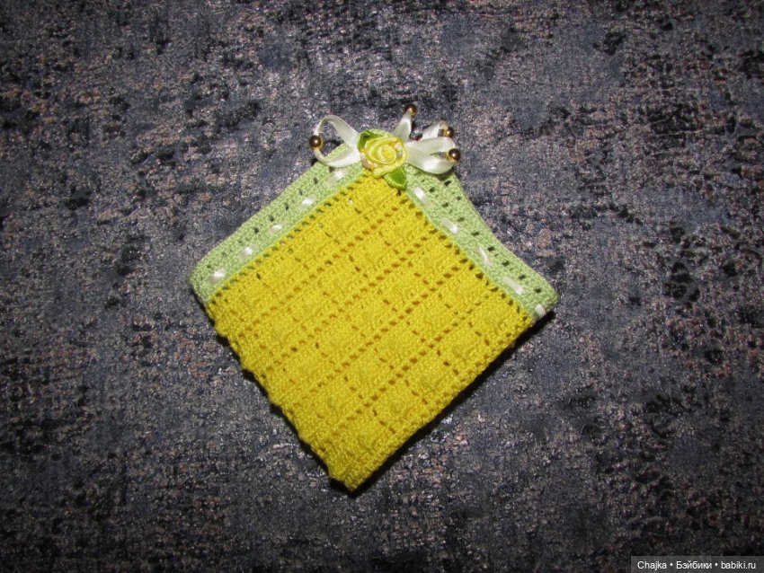 Авторский вязаный плед для куклы или медведя (фото 10)